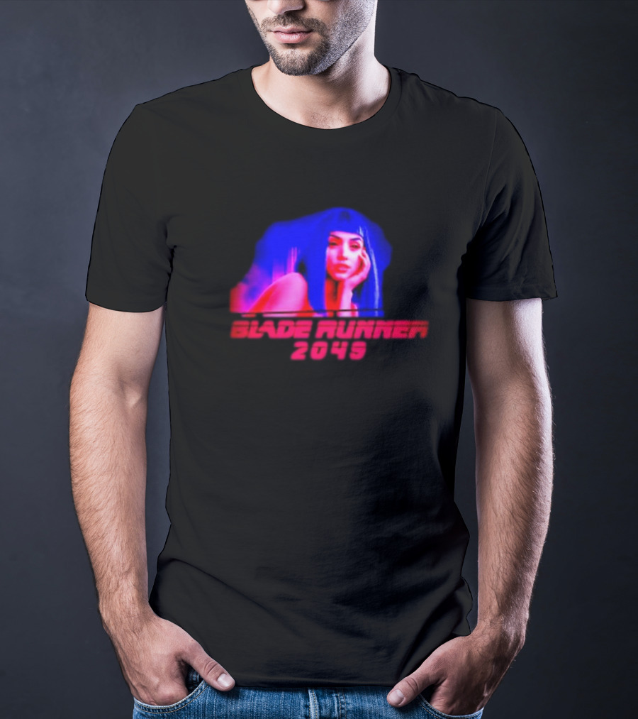 Blade Runner 2049 Neon Portrait Style With Futuristic Aesthetic T-Shirt