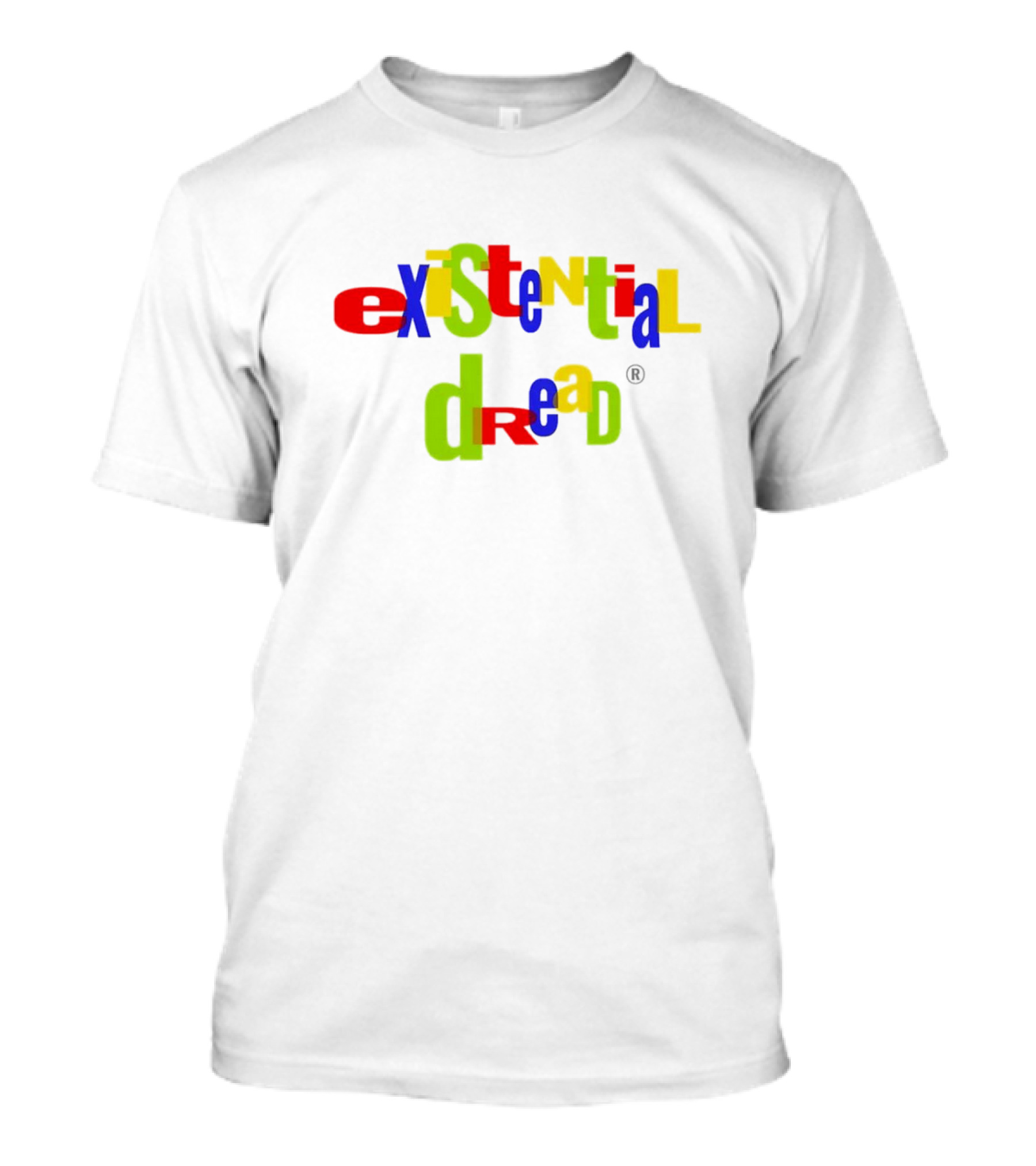 Existential Dread Colorful Block Letters T-Shirt