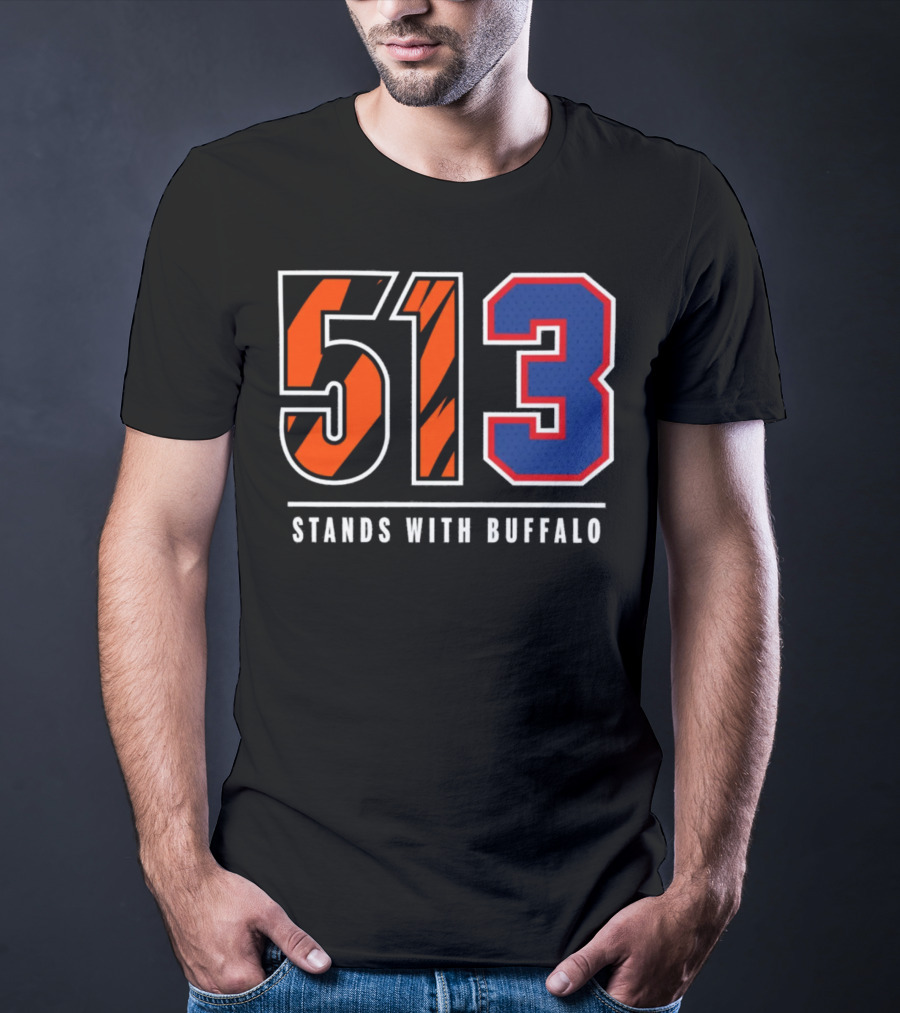 Bengals 513 Stands With Buffalo Football Solidarity T-Shirt