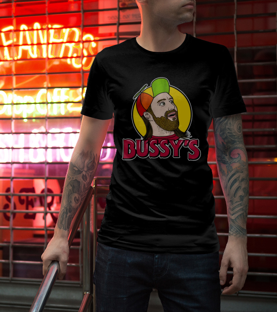 Bunker Branding Leigh Mcnasty Bussy's Retro Cartoon Hat T-Shirt