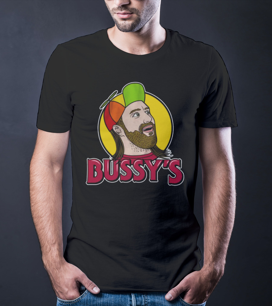 Bunker Branding Leigh Mcnasty Bussy's Retro Cartoon Hat T-Shirt