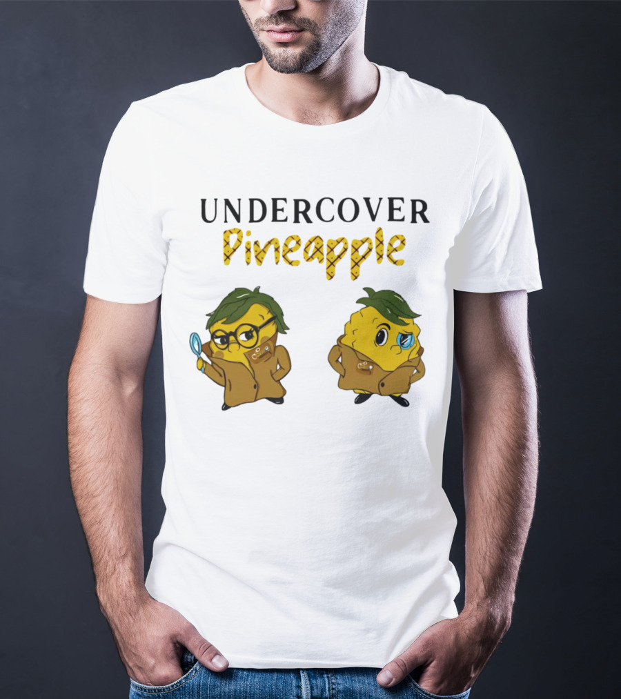 Crime Weekly Podcast Merch Undercover Pineapple Detective Characters Duo T-Shirt