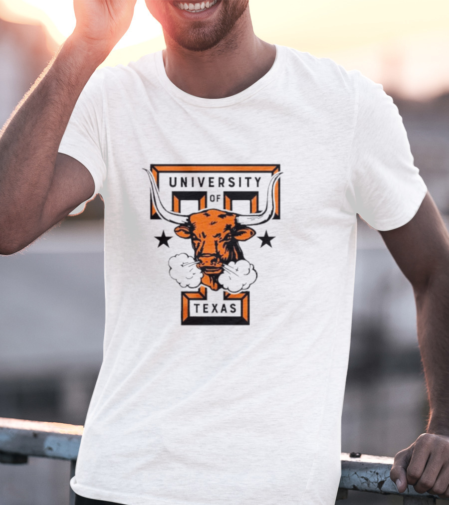 University Of Texas Longhorn Monogram Smoky Bull T-Shirt