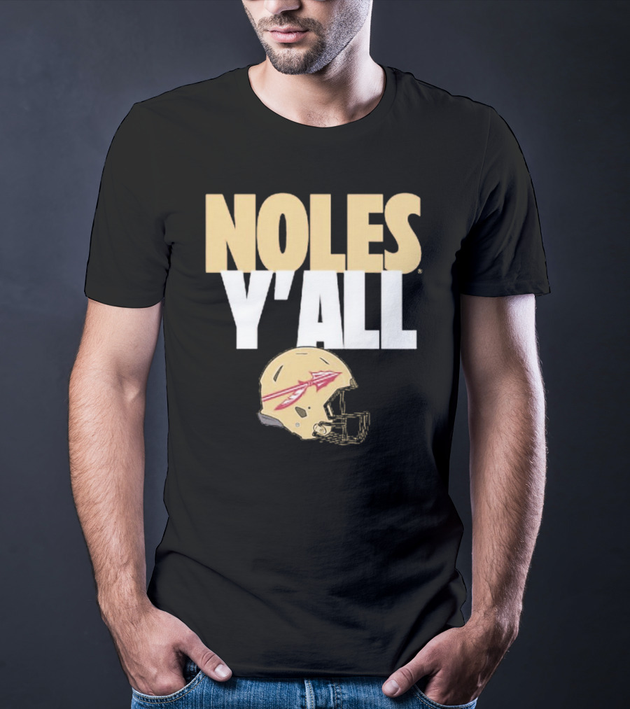 Noles Y'all Florida State Seminoles Helmet T-Shirt