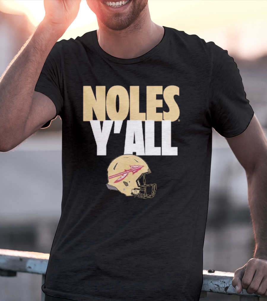 Noles Y'all Florida State Seminoles Helmet T-Shirt
