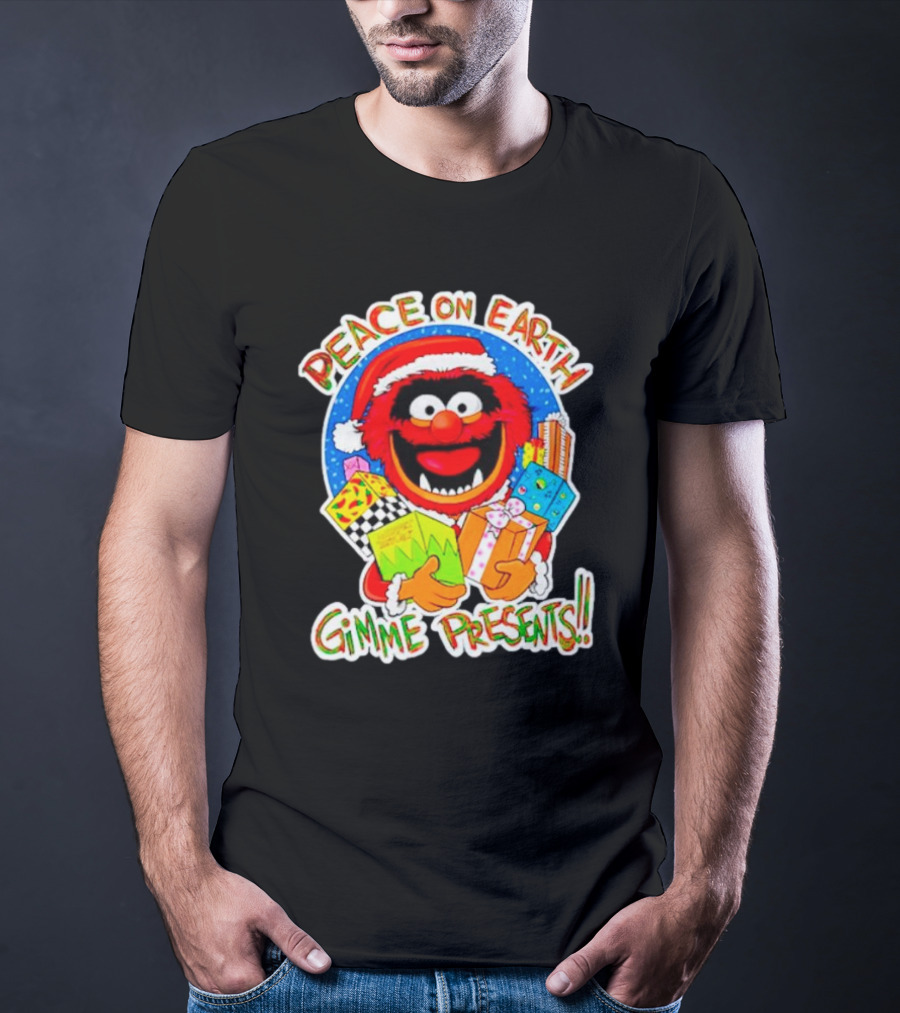 Peace On Earth Gimme Presents Muppets Santa T-Shirt
