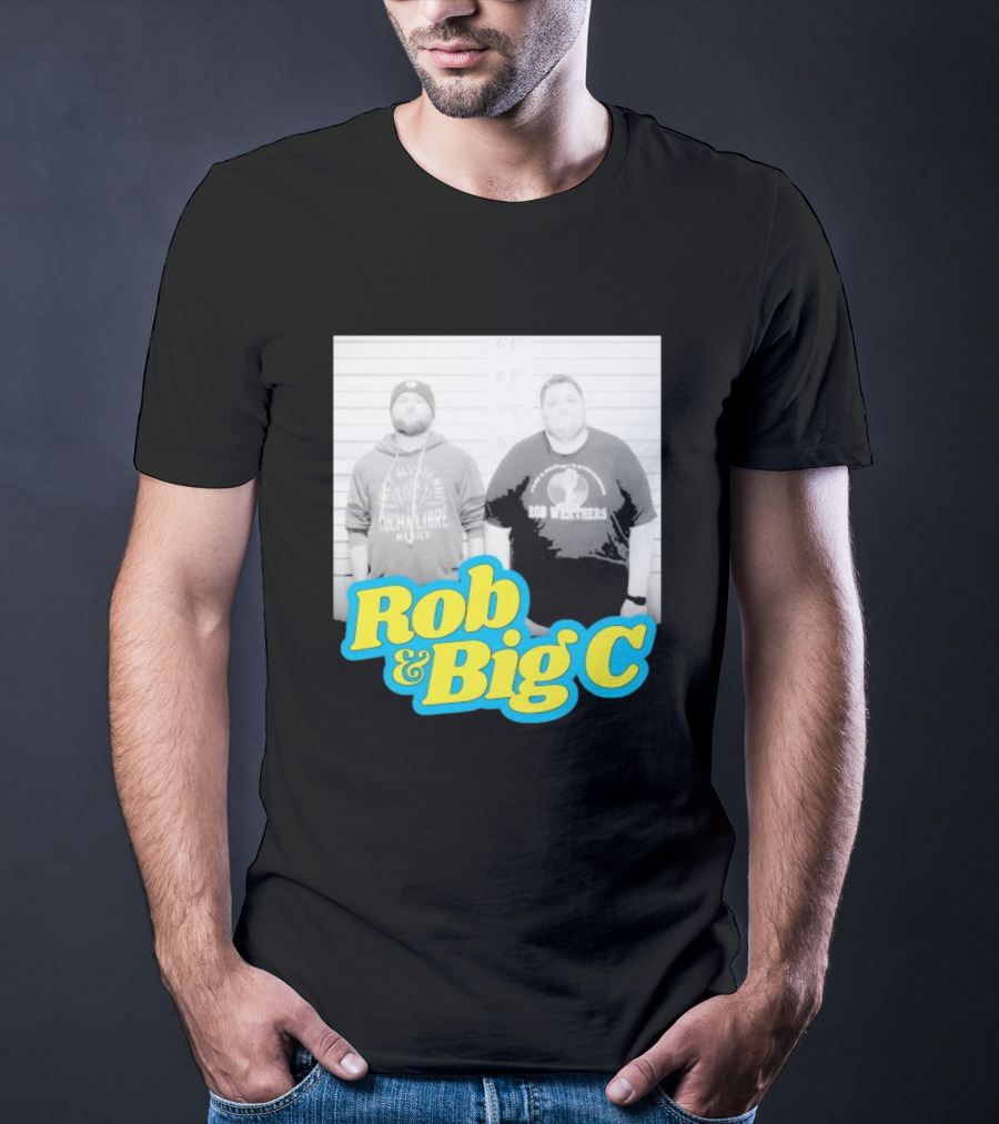 Rob And Big C Bob Wrestlers Mugshot T-Shirt