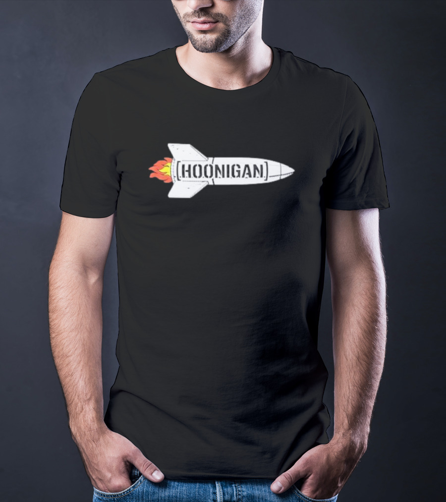 Hoonigan Rocket With Flames T-Shirt