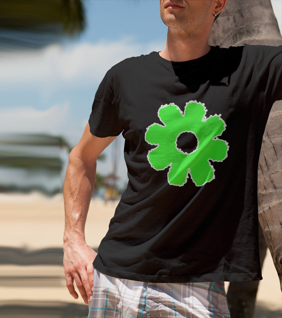 Scowl Neon Green Flower T-Shirt
