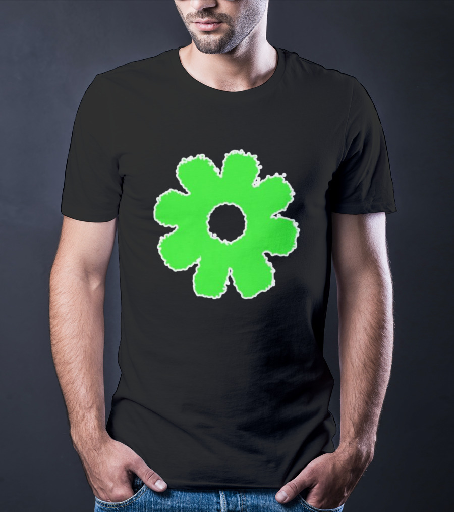 Scowl Neon Green Flower T-Shirt