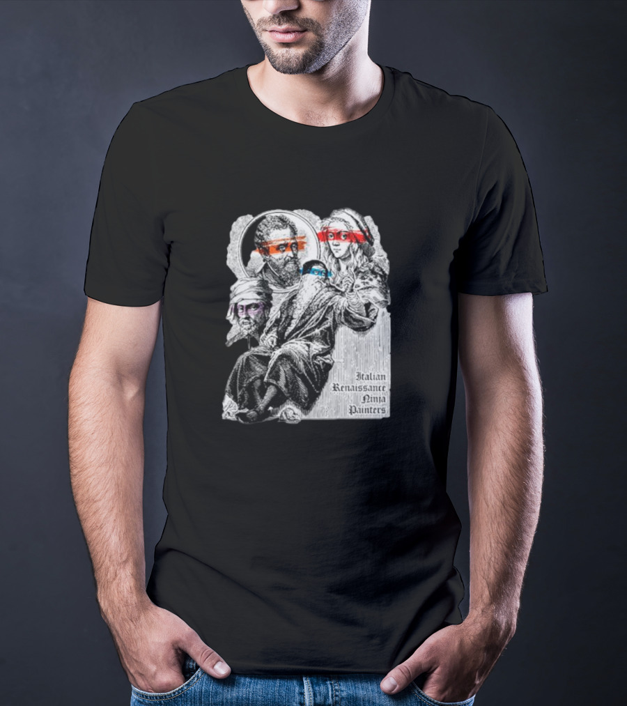 Italian Renaissance Ninja Painters Graphic Mashup T-Shirt