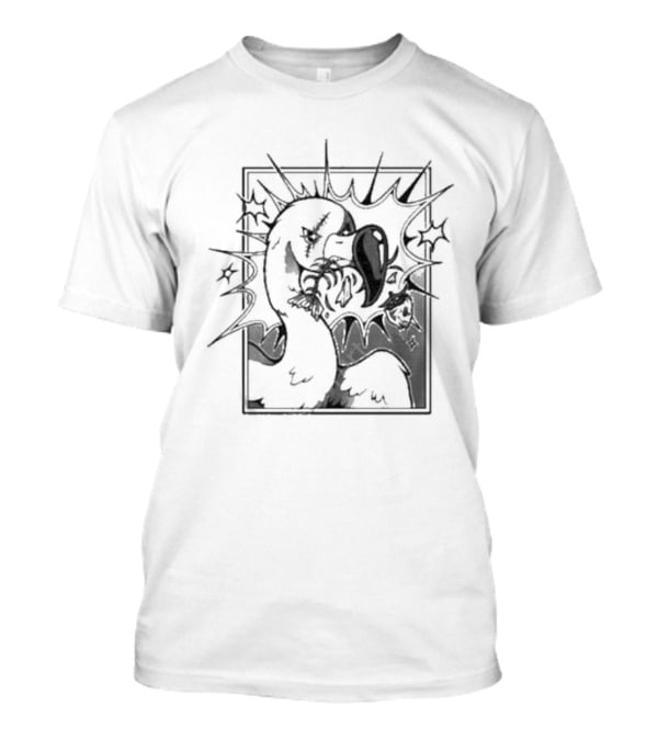 Ff Fishbone Flamingo Duck Battle Comic Sketch Explosion T-Shirt
