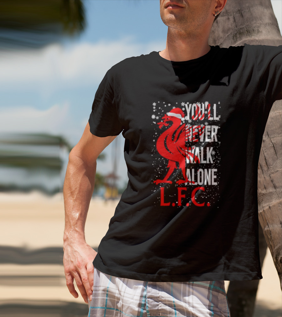 Liverpool Santa You'll Never Walk Alone L.F.C. Christmas T-Shirt