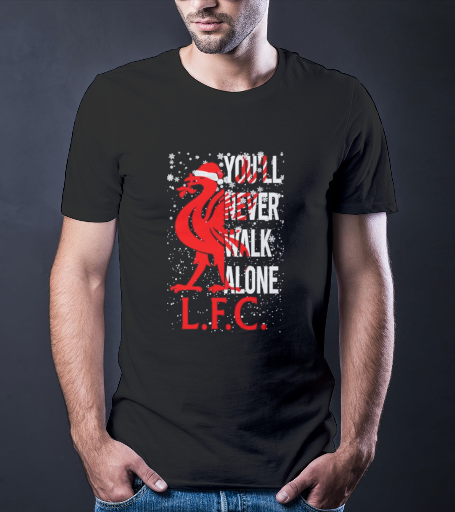 Liverpool Santa You'll Never Walk Alone L.F.C. Christmas T-Shirt