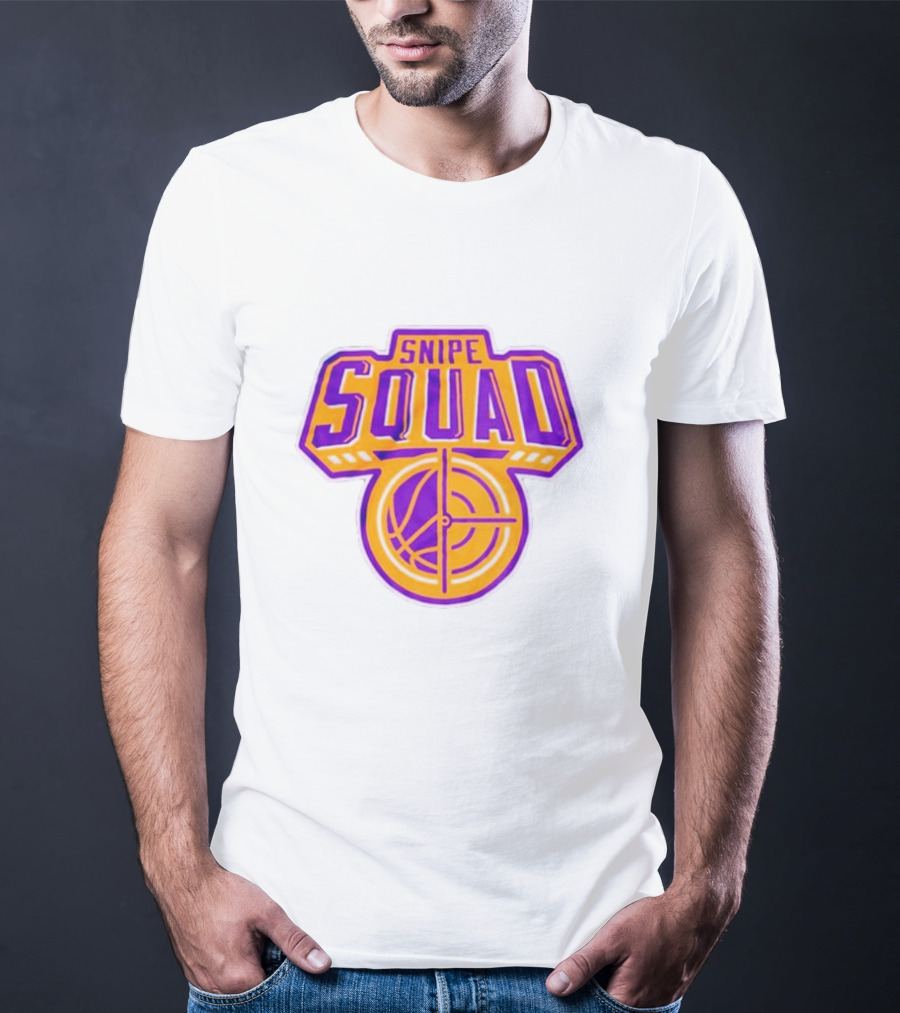 Snipe Squad Los Angeles Lakers Style Basketball Crosshair T-Shirt