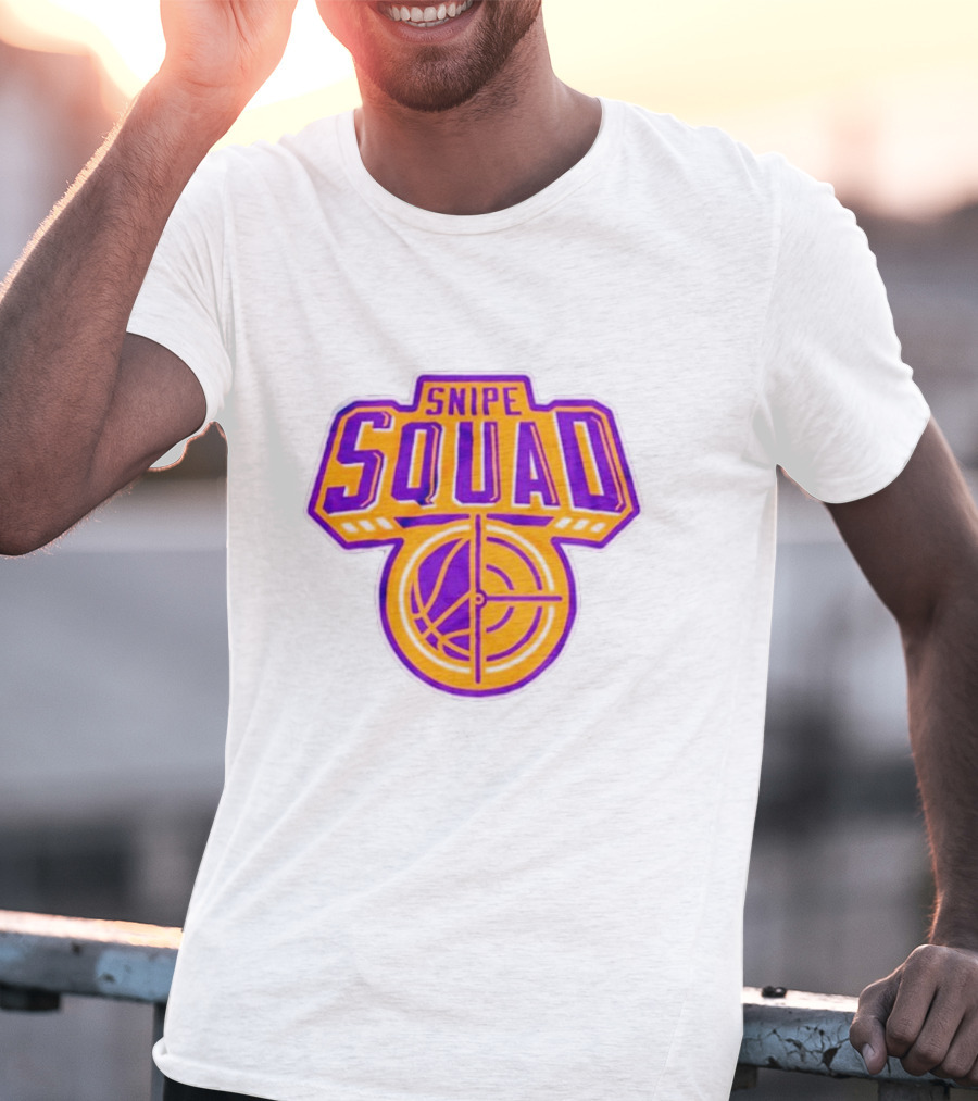 Snipe Squad Los Angeles Lakers Style Basketball Crosshair T-Shirt