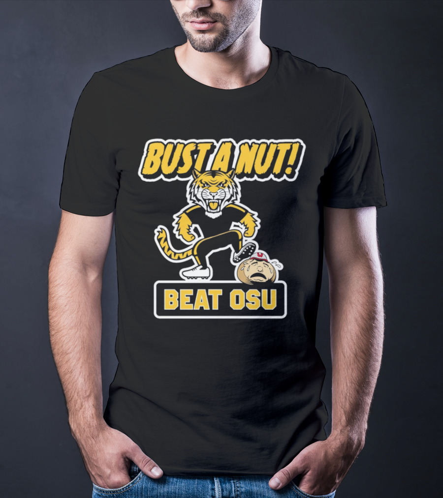 Bust A Nut Beat OSU Missouri Tigers Anti-Ohio State T-Shirt