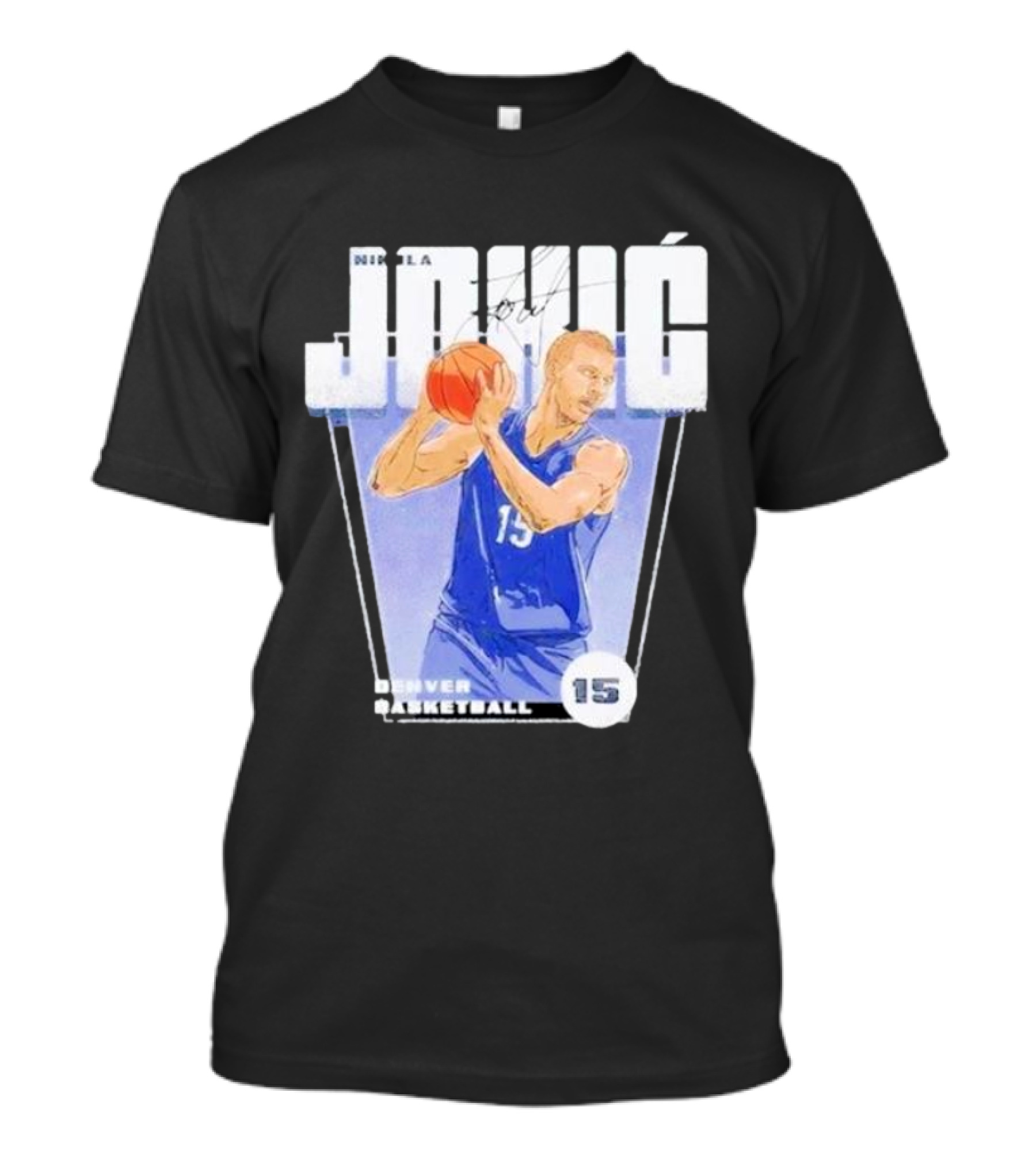 Nikola Jokic 15 Denver Basketball Premiere T-Shirt