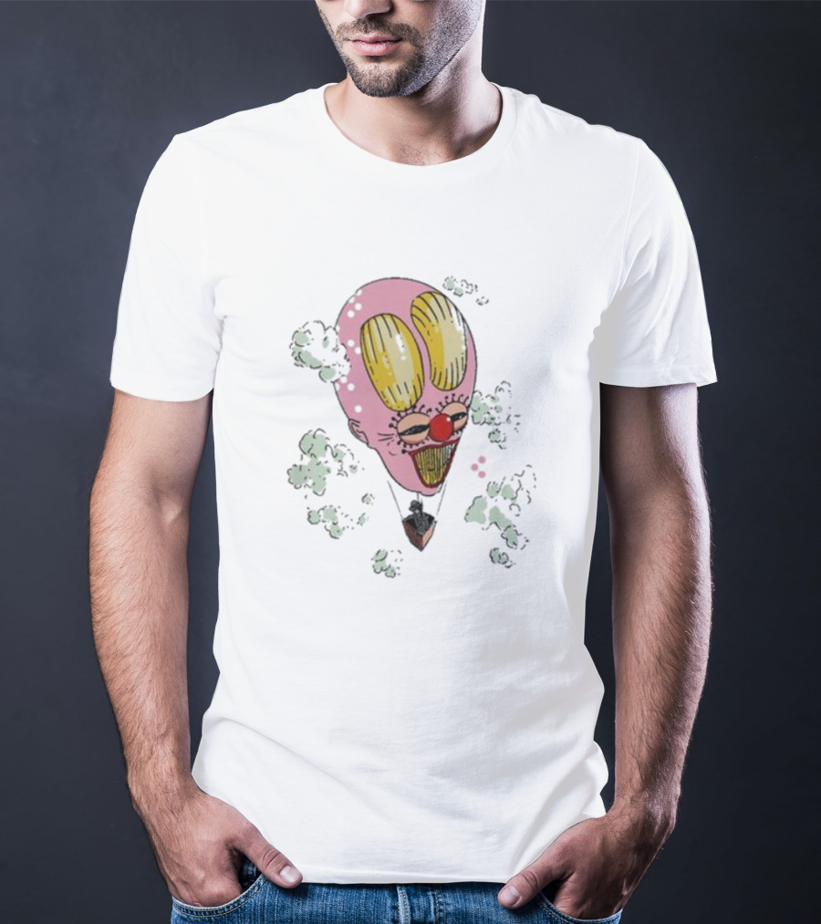 Balloon Head In Cloud With Clown Face T-Shirt