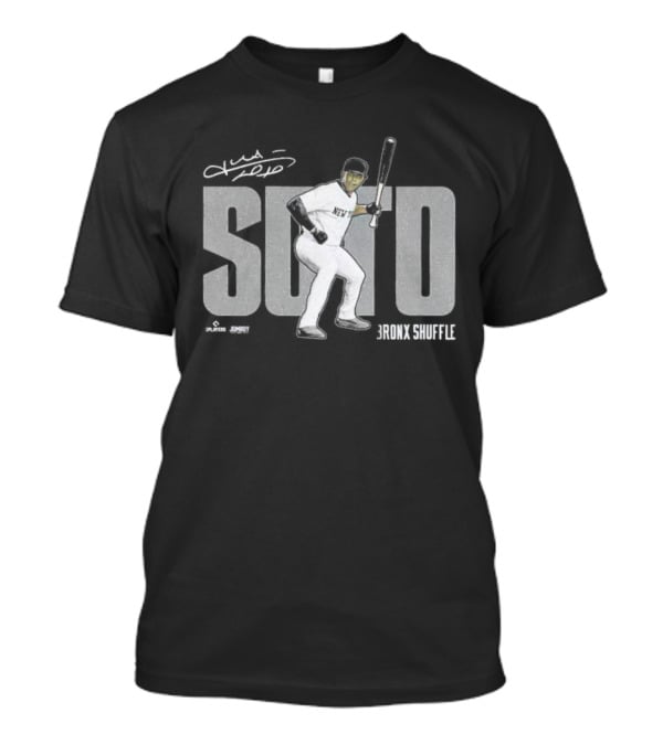 Soto Bronx Shuffle New York Yankees Player Signature T-Shirt