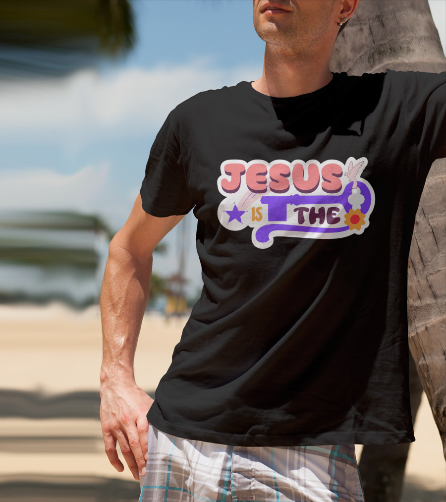 Jesus Is The Key With Dove And Star Elements T-Shirt