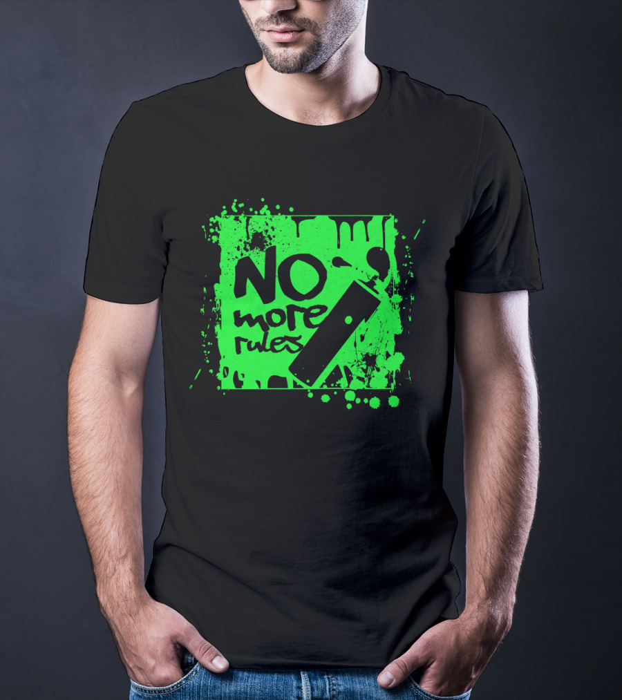 No More Rules Graffiti Spray Paint Splatter T-Shirt