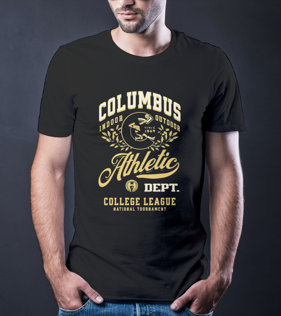 Columbus Athletic Indoor Outdoor Since 1869 Dept College League National Tournament T-Shirt