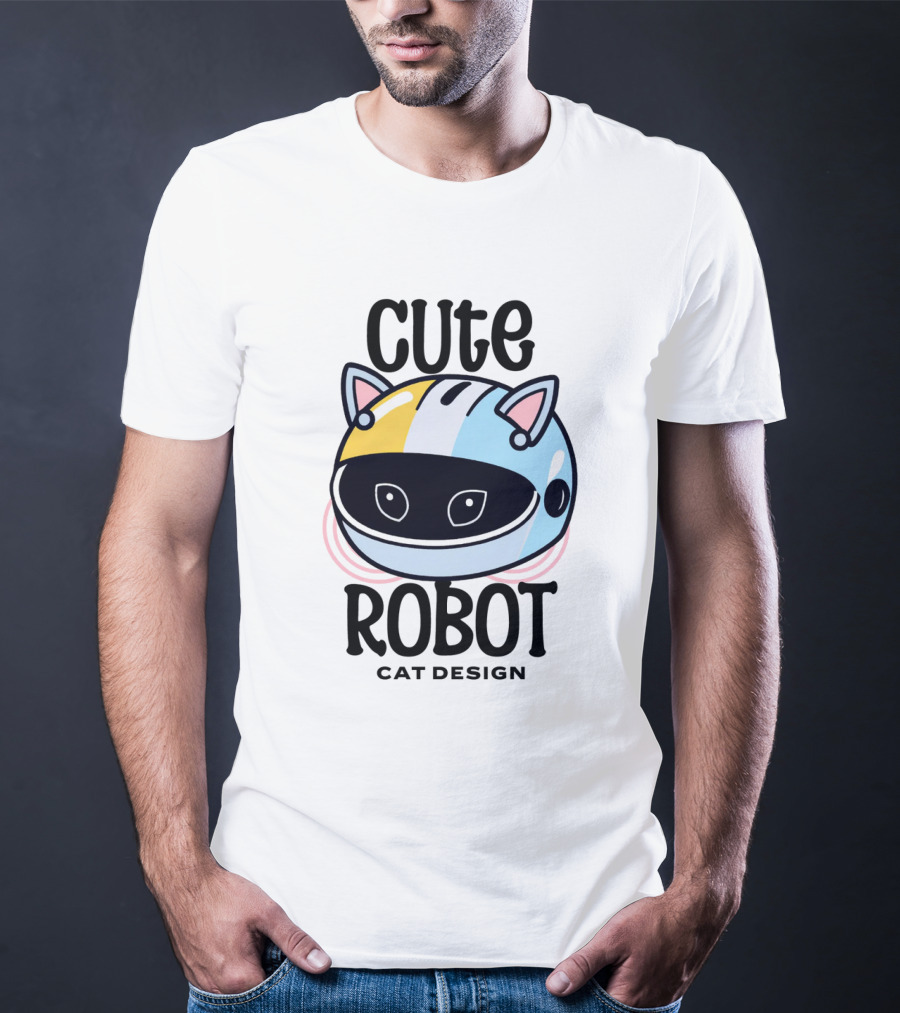 Cute Robot Cat T-Shirt