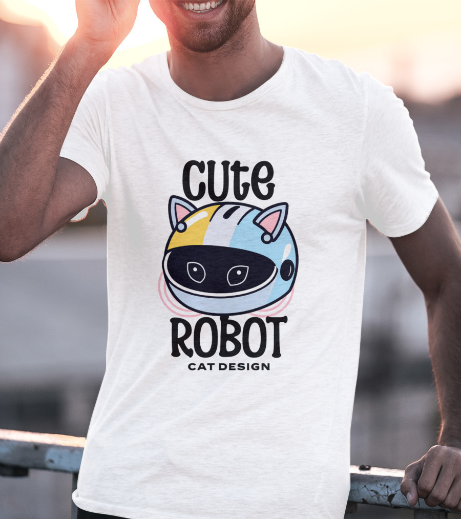 Cute Robot Cat T-Shirt