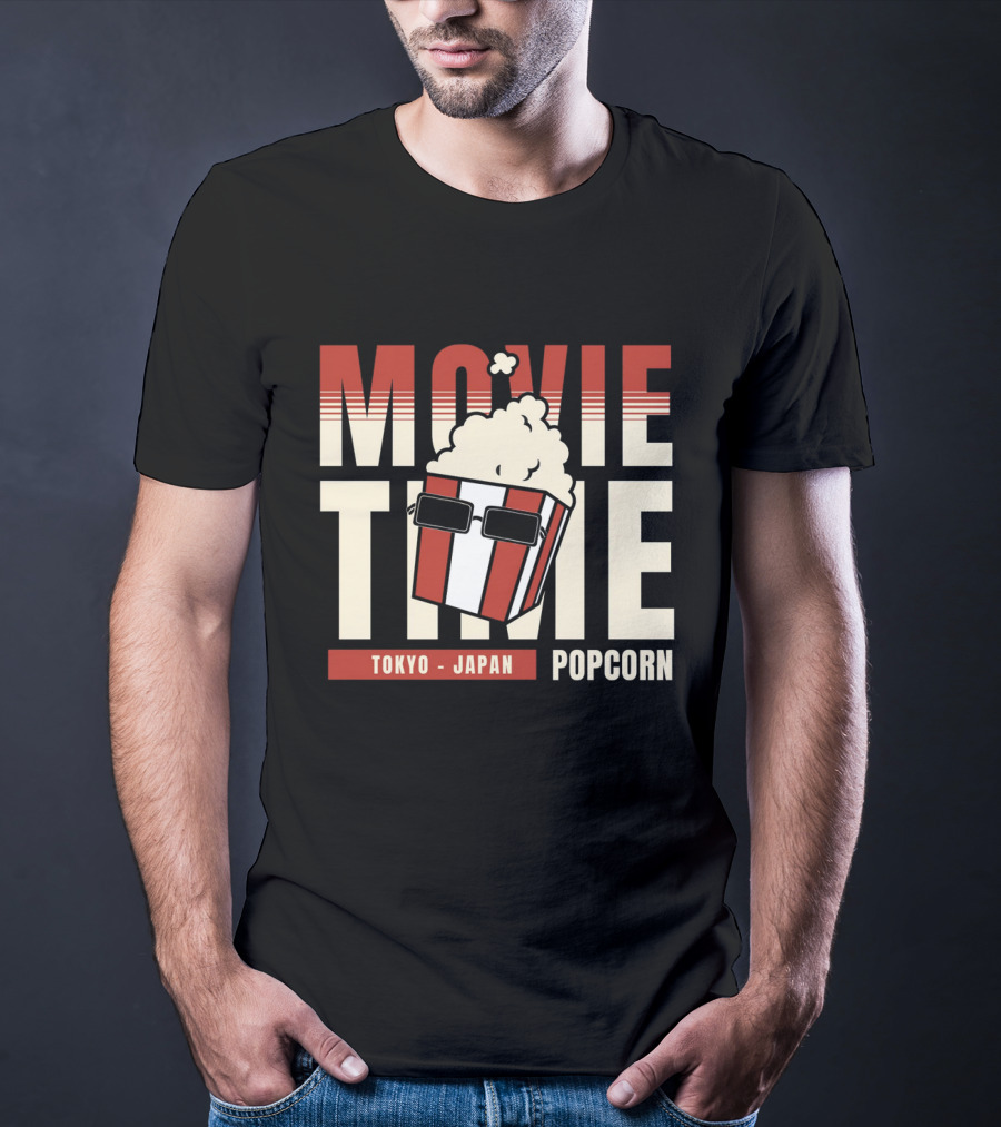 Movie Time Tokyo Japan Popcorn T-Shirt