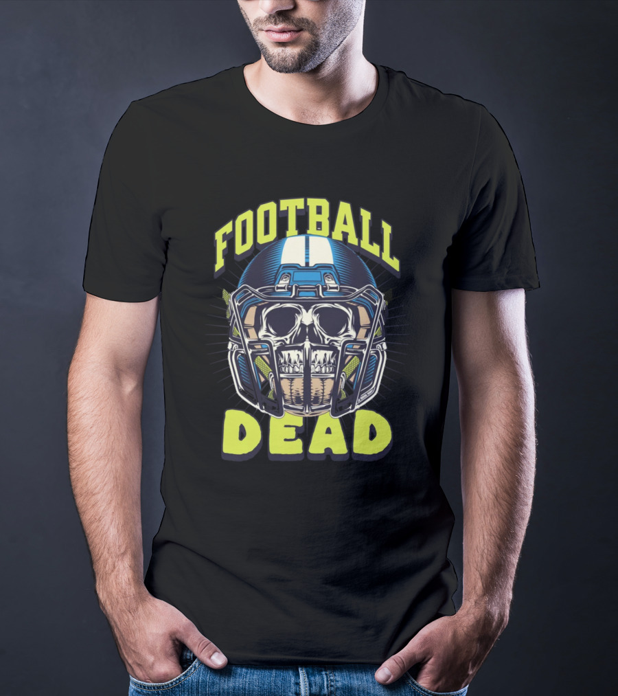 FOOTBALL DEAD Skull Helmet T-Shirt