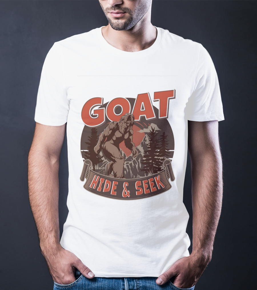 GOAT Bigfoot Hide And Seek Champion In The Forest T-Shirt