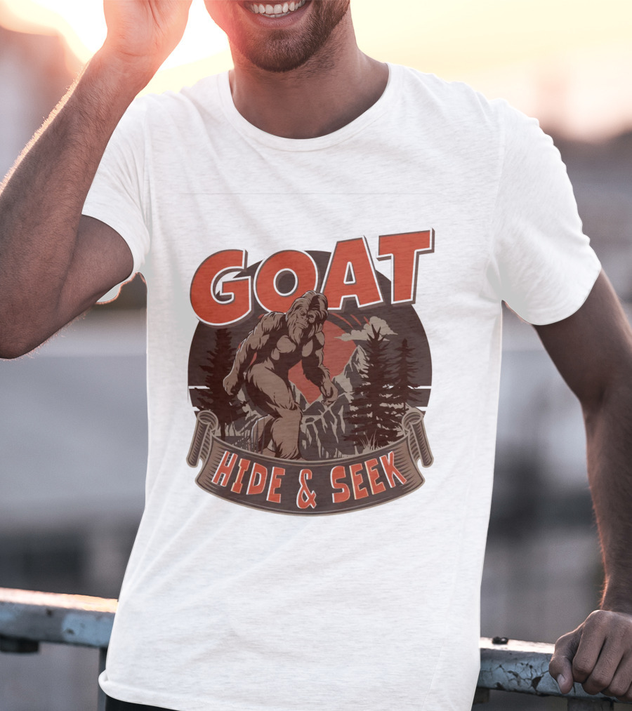 GOAT Bigfoot Hide And Seek Champion In The Forest T-Shirt