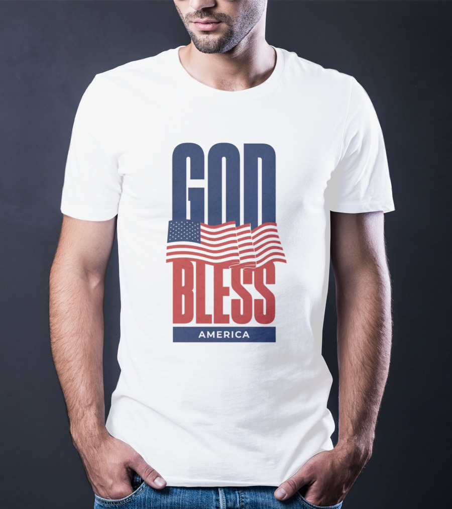GOD BLESS AMERICA Flag T-Shirt