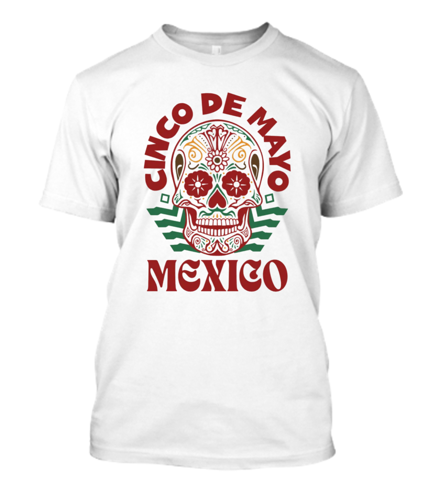 Cinco De Mayo Mexico Sugar Skull T-Shirt
