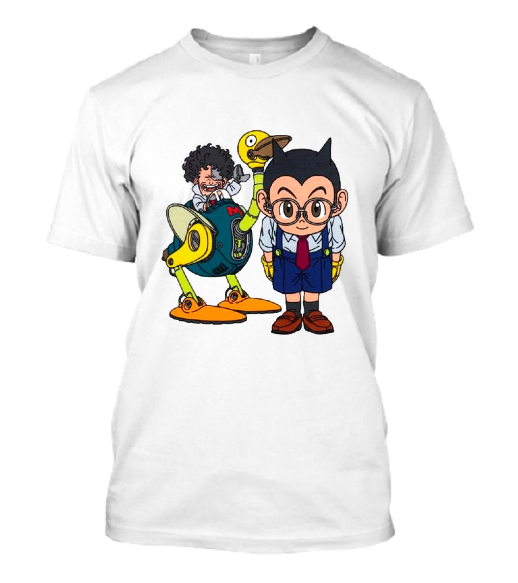 Dr. Slump Obotchaman And Character With Robot In Glasses T-Shirt