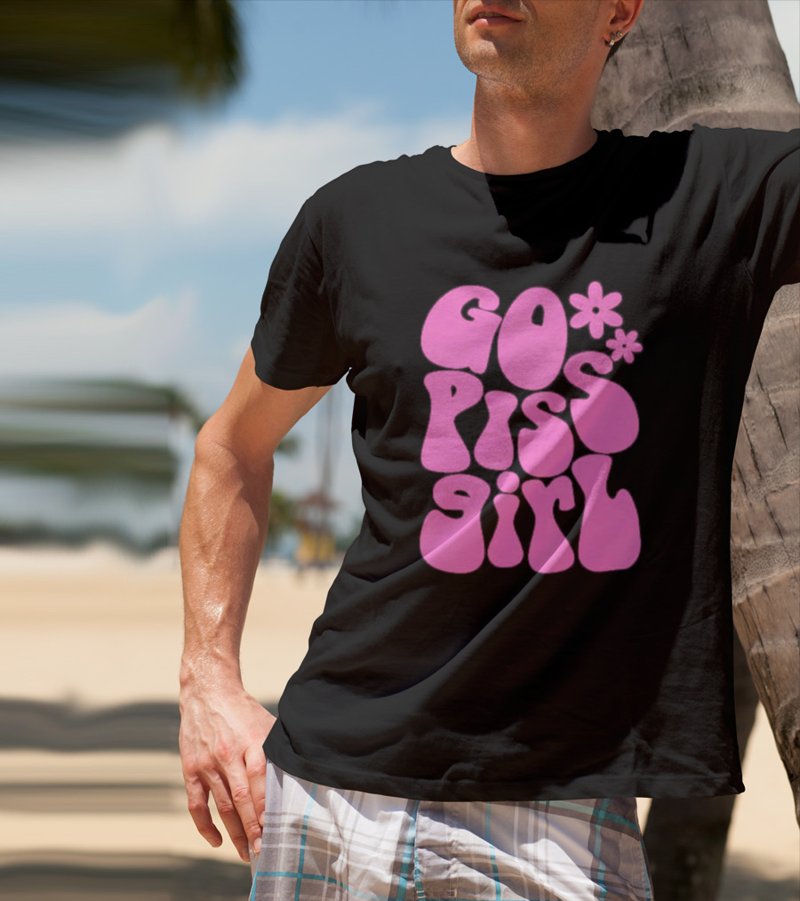 Go Piss Girl Bold Funky Pink T-Shirt