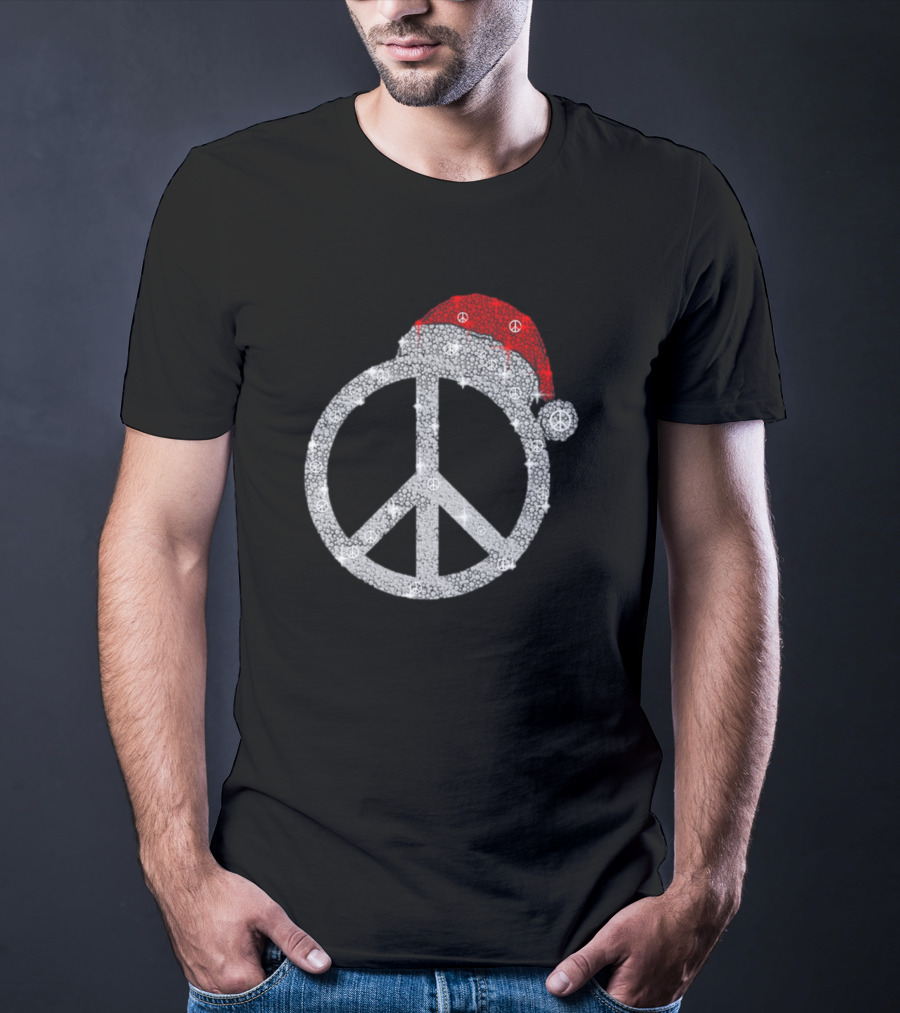 Hippie Hat Diamond Peace Christmas T-Shirt