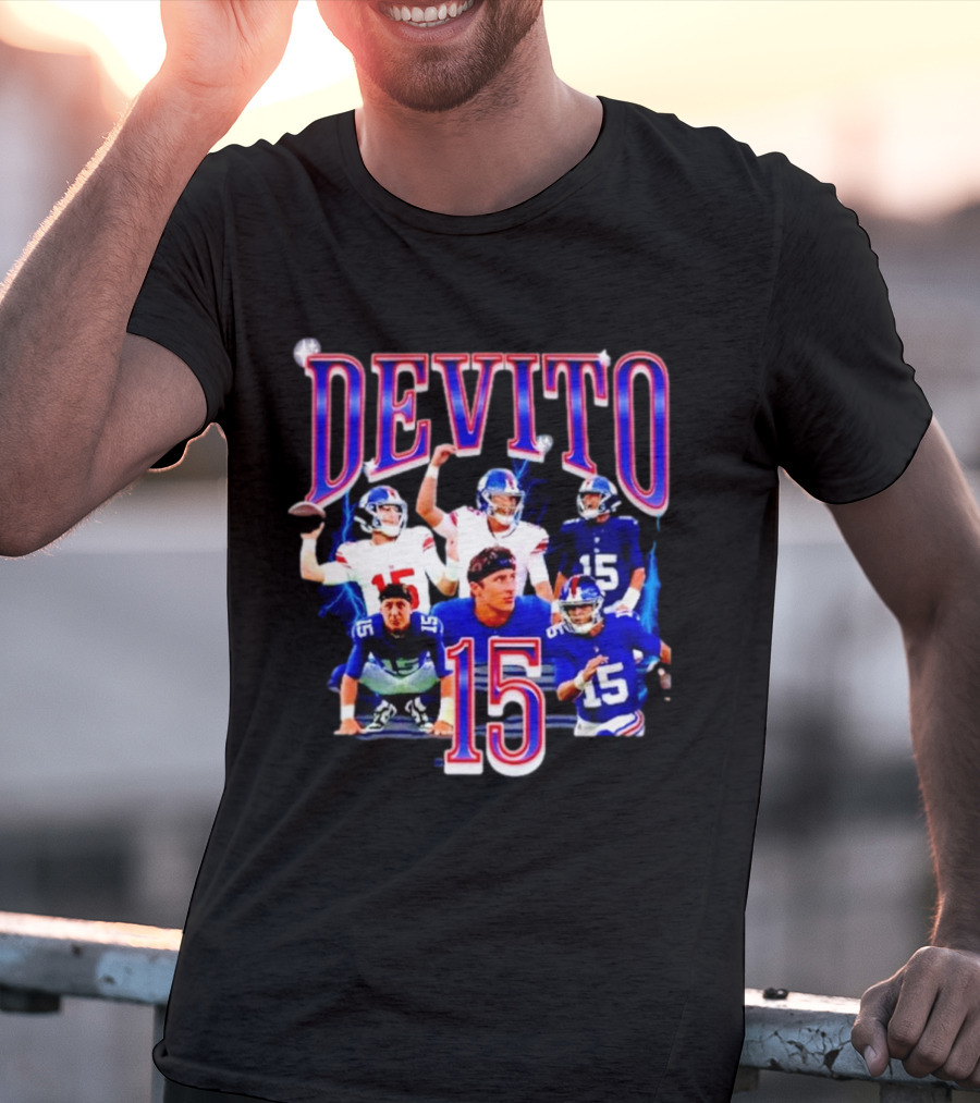 Devito 15 New York Giants Football Player T-Shirt