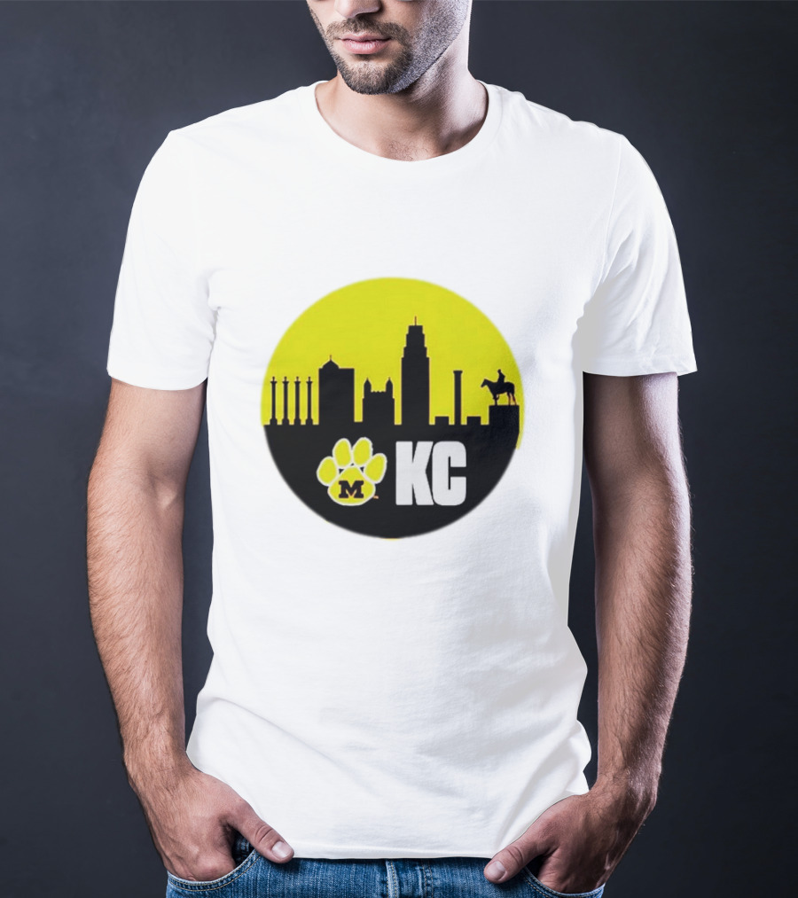 Missouri Tigers Mizzou Kansas City KC Skyline Paw T-Shirt