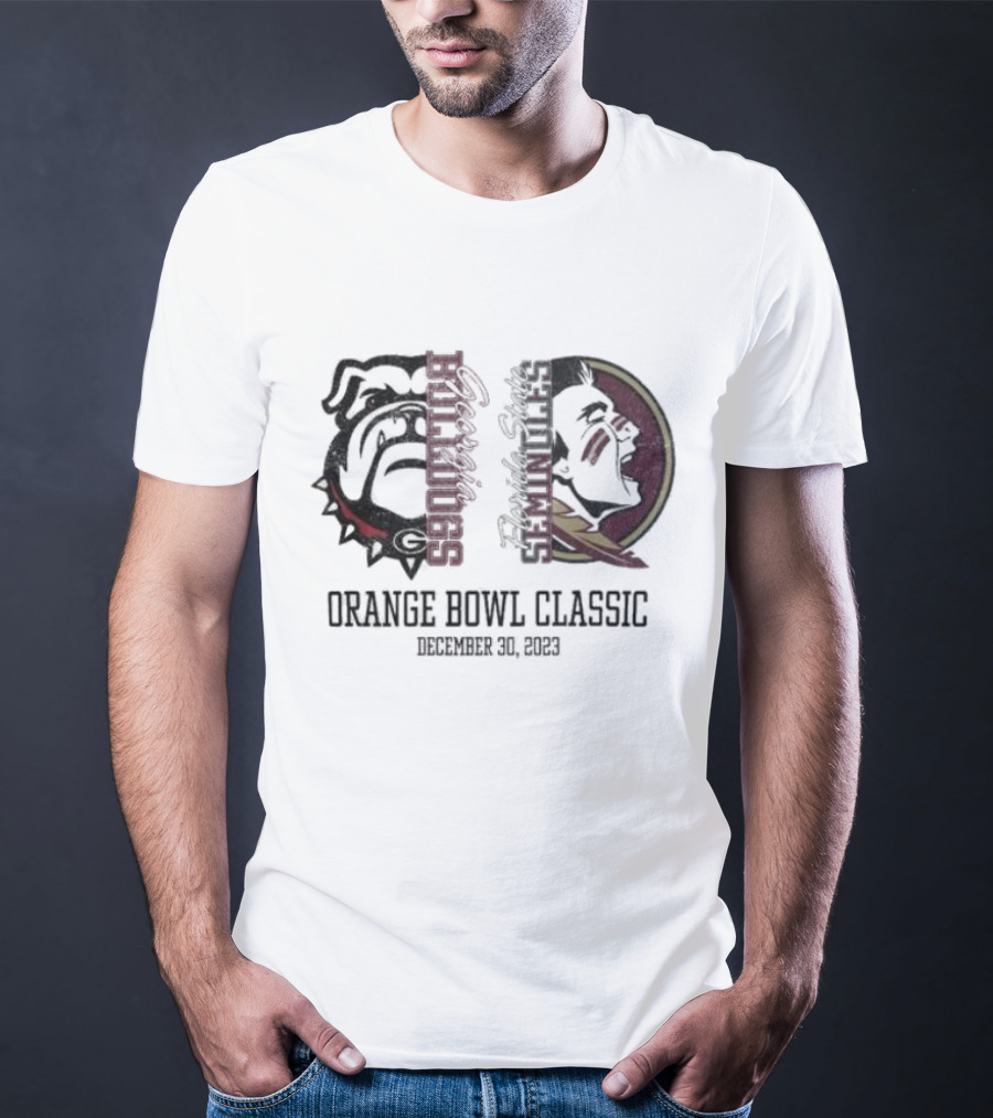 Georgia Bulldogs Seminoles Orange Bowl Classic December 30 T-Shirt