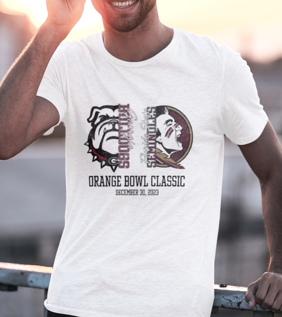 Georgia Bulldogs Seminoles Orange Bowl Classic December 30 T-Shirt
