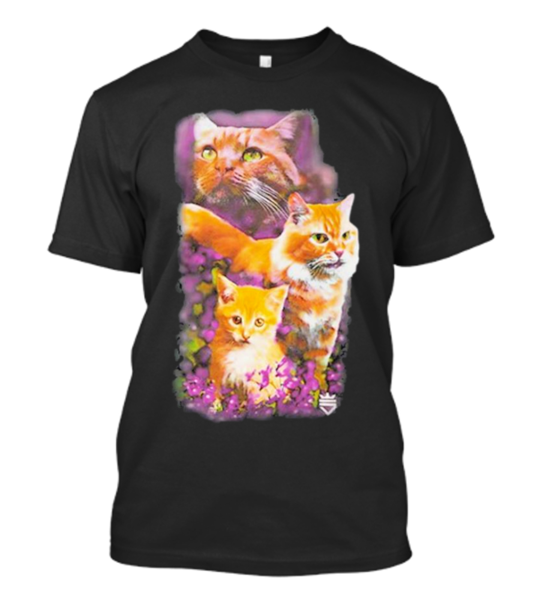 Opticgaming Scump Cat Trio Among Blossoms T-Shirt