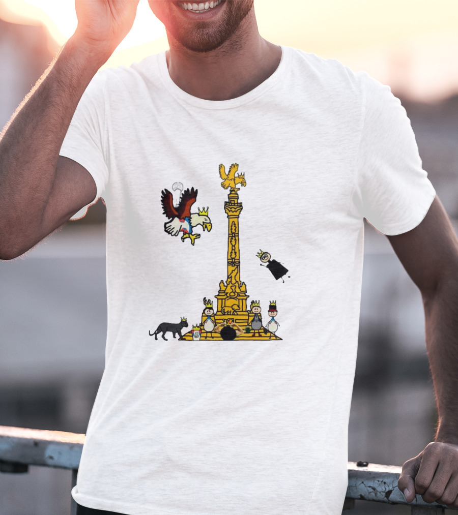 America Campeon Angel De La Independencia Cartoon Icons T-Shirt