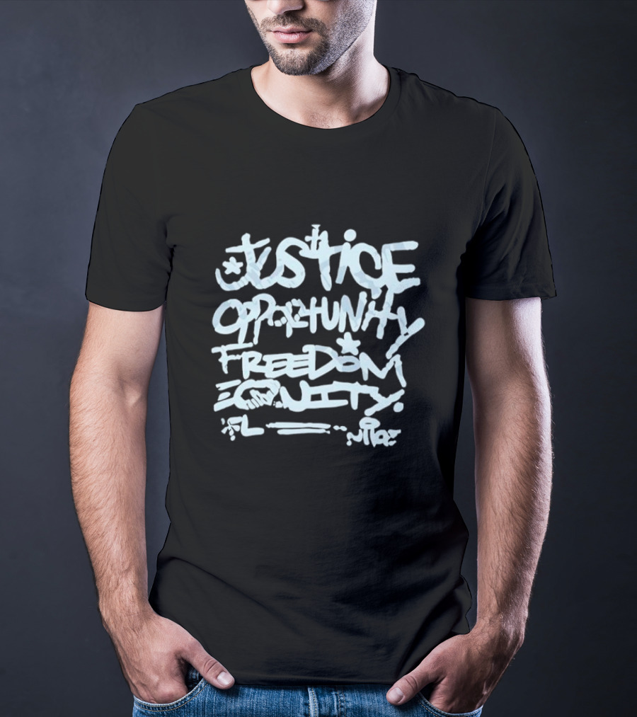 Justice Opportunity Freedom Equity Mike Tomlin T-Shirt