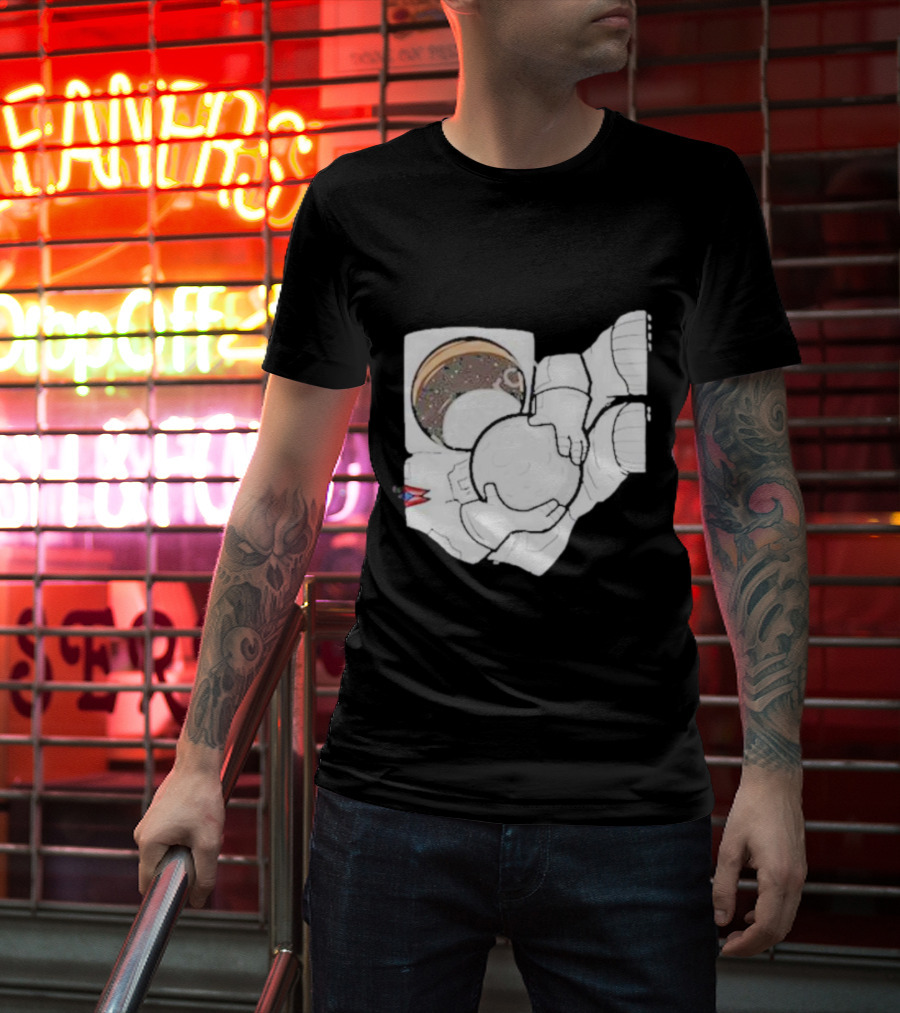 Strange Planet Ohio Moonwalker Cosmic Astronaut Holding Celestial Sphere T-Shirt