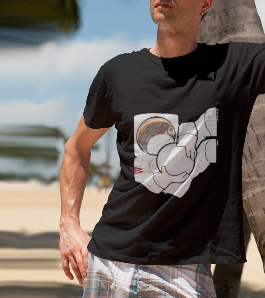 Strange Planet Ohio Moonwalker Cosmic Astronaut Holding Celestial Sphere T-Shirt