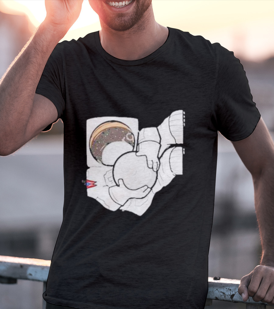 Strange Planet Ohio Moonwalker Cosmic Astronaut Holding Celestial Sphere T-Shirt