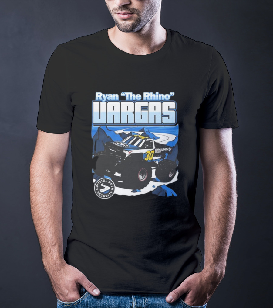 Ryan The Rhino Vargas Critical Path Security Number 30 Monster Truck Adventure T-Shirt