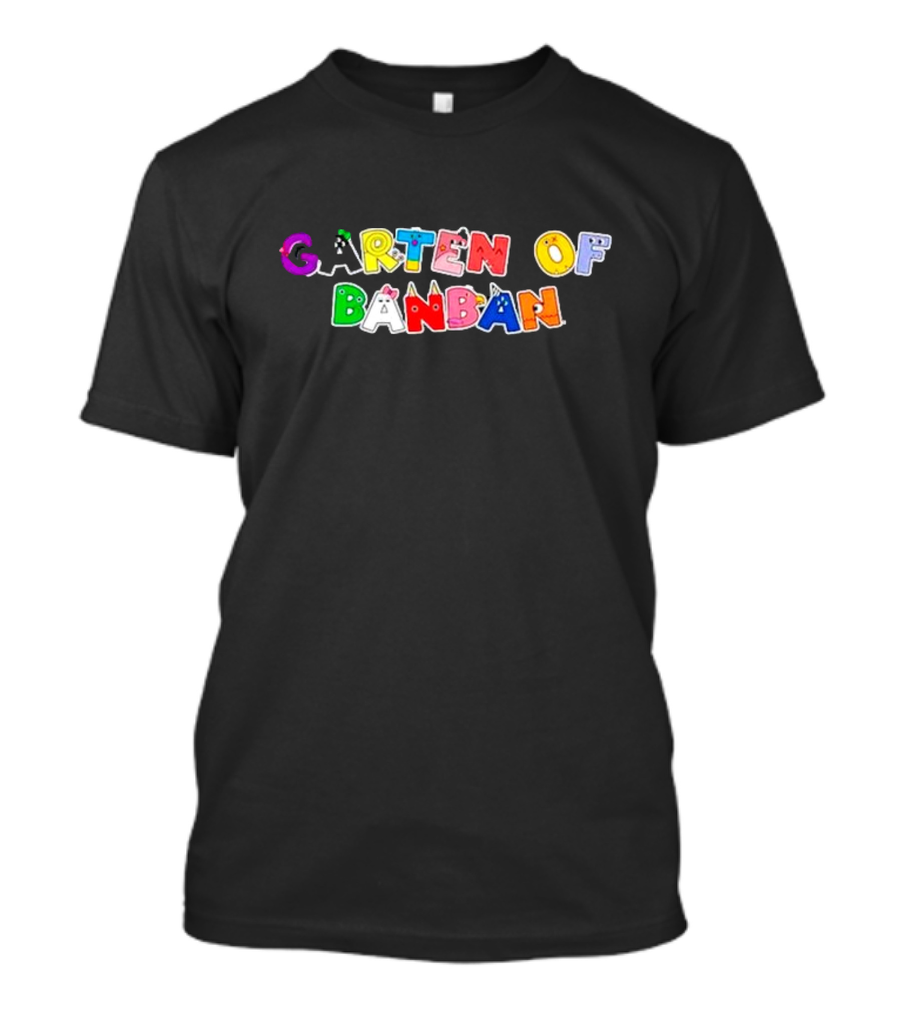 Garten Of Banban Colorful Character Letters T-Shirt